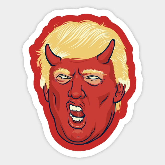 Trump Satan Sticker by Ronlewhorn Industries